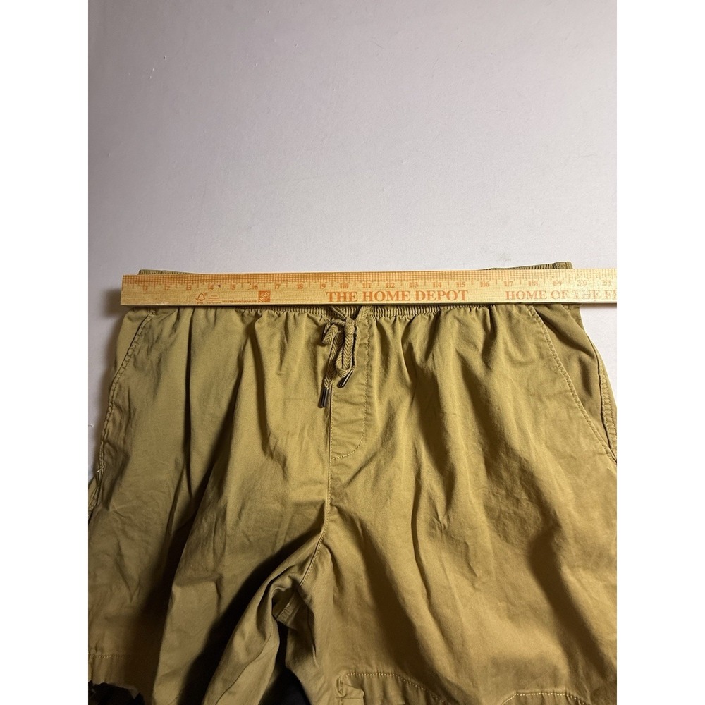 Gap Shorts Men's XXL Khaki Tan Twill Elastic Waist Drawstring Pull On Casual-684 - Picture 7 of 8